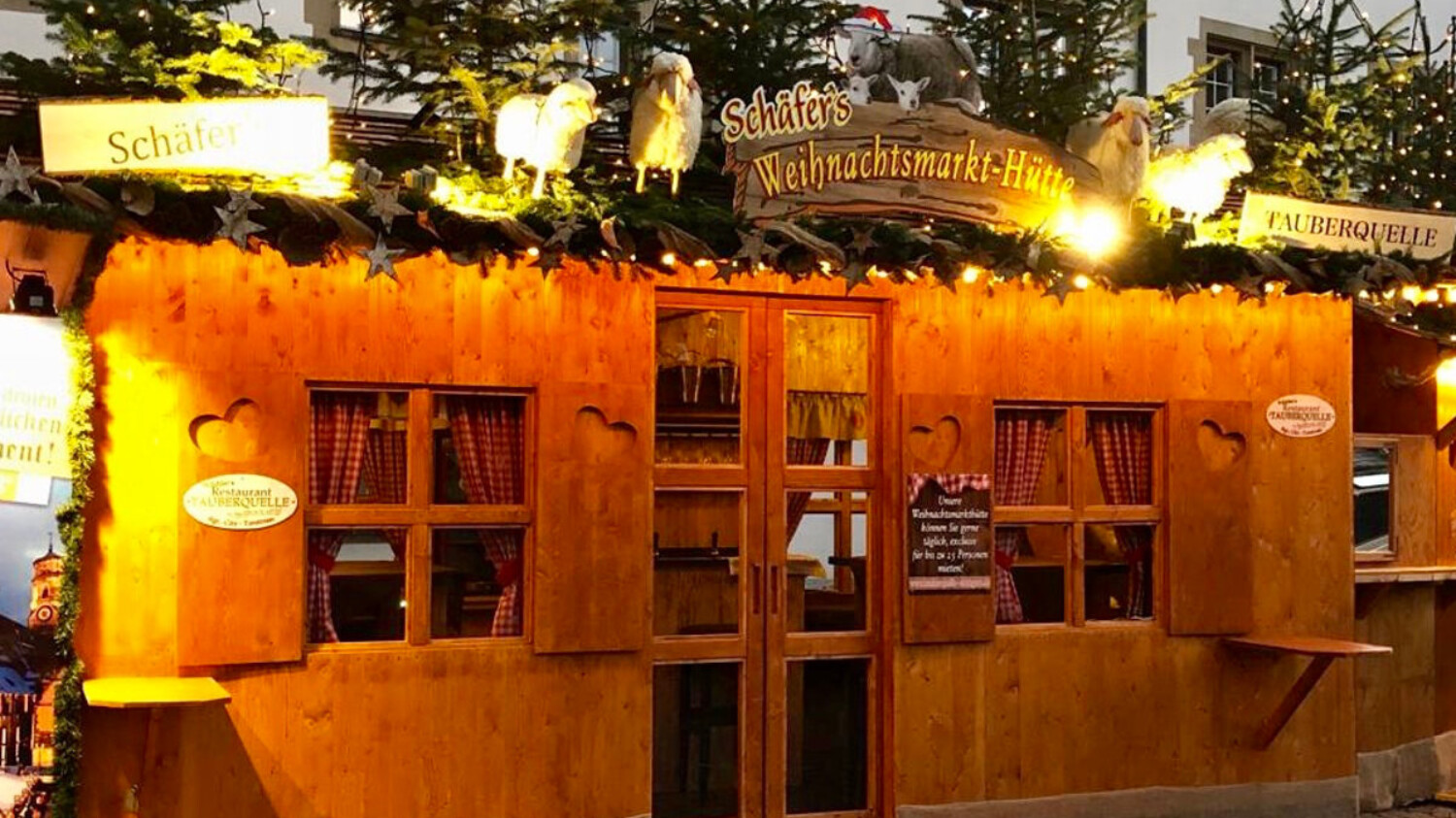 Weihnachtsmarkt Hütte - Restaurant Tauberquelle Stuttgart - Fam. Schäfer